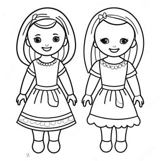 Marisole Monday Paper Doll Coloring Page 51014-42500