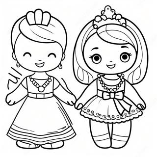 Cute Marisole Monday Paper Doll Coloring Page 51015-42501