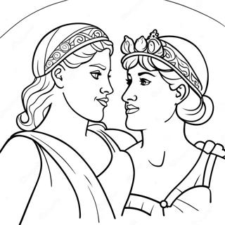 Diana And Roma Coloring Page 5102-4091