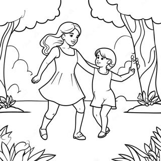 Diana And Roma Playing In The Park Coloring Page 5103-4093