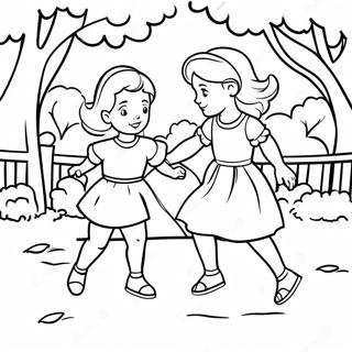 Diana And Roma Playing In The Park Coloring Page 5103-4094