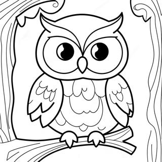 Spooky Halloween Owl Coloring Page 51095-42566