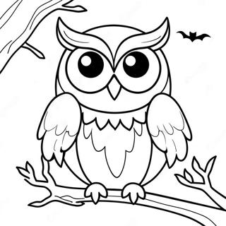 Spooky Halloween Owl Coloring Page 51095-42567