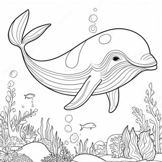 Majestic Whale Swimming Coloring Page 51115-42574