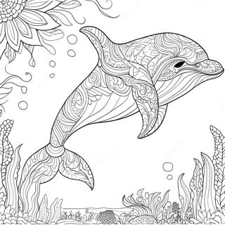 Majestic Whale Swimming Coloring Page 51115-42575