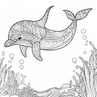 Majestic Whale Swimming Coloring Page 51115-42576