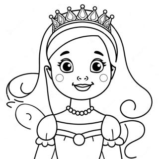 Cute Princess Coloring Page 51125-42597