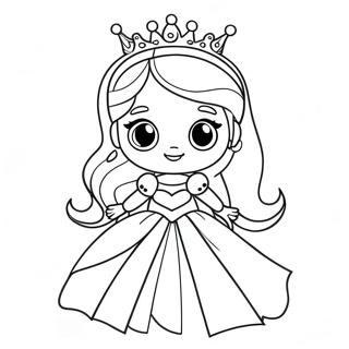 Cute Princess Coloring Page 51125-42599