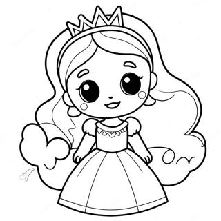 Cute Princess Coloring Page 51125-42600