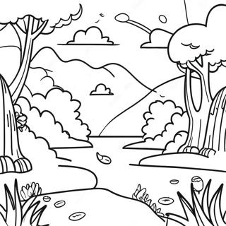 Calming Nature Scene Coloring Page 5112-4098