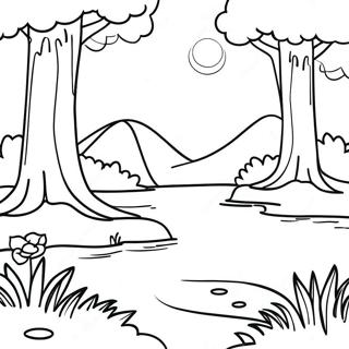 Calming Nature Scene Coloring Page 5112-4099