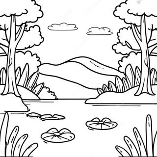 Calming Nature Scene Coloring Page 5112-4100