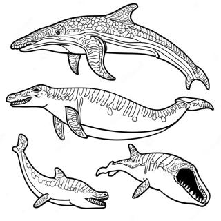 Mosasaurus Megalodon Coloring Pages