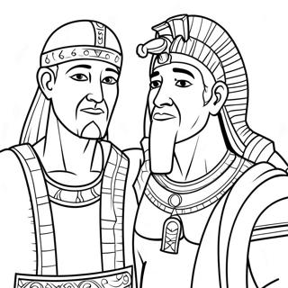 Moses And Pharaoh Coloring Page 51144-42606