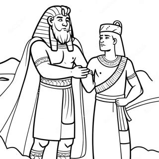 Moses And Pharaoh Coloring Page 51144-42607