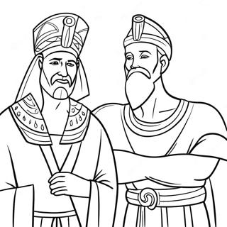 Moses And Pharaoh Coloring Page 51144-42608