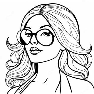 Sassy Bad Bitch With Sunglasses Coloring Page 51155-42614