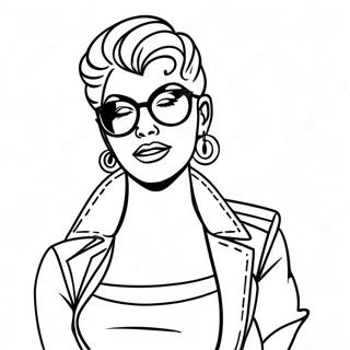 Sassy Bad Bitch With Sunglasses Coloring Page 51155-42615