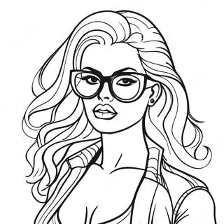 Sassy Bad Bitch With Sunglasses Coloring Page 51155-42616