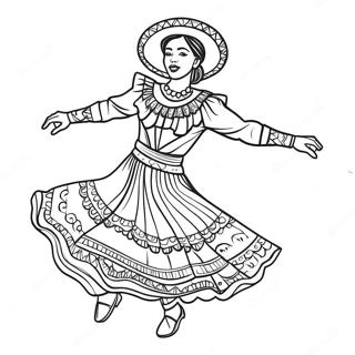 Folklorico Dance Performance Coloring Page 51164-42610