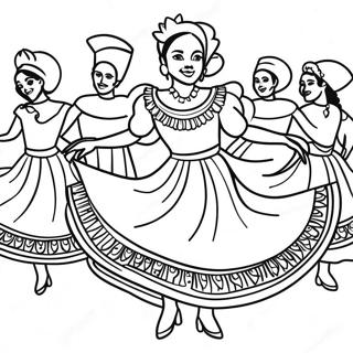 Folklorico Dance Performance Coloring Page 51164-42611