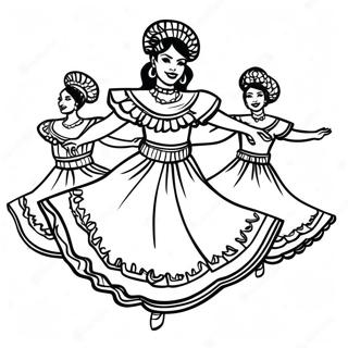 Folklorico Dance Performance Coloring Page 51164-42612