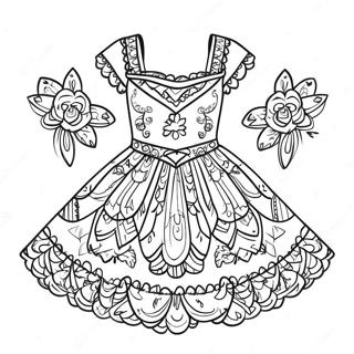 Vibrant Folklorico Dress Coloring Page 51165-42626