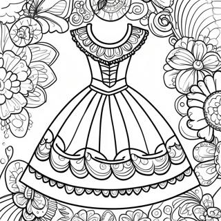 Vibrant Folklorico Dress Coloring Page 51165-42627