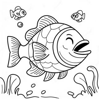 Angry Piranha Swimming Coloring Page 51185-42634