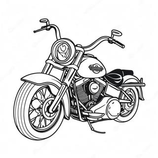 Skull Harley Davidson Motorcycle Coloring Page 51205-42654