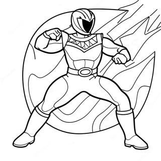 Red Ranger In Action Coloring Page 51215-42658