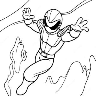 Red Ranger In Action Coloring Page 51215-42659