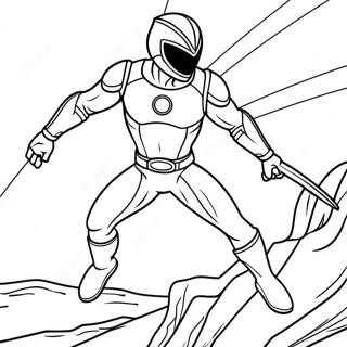 Red Ranger In Action Coloring Page 51215-42660