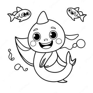 Baby Shark Halloween Coloring Page 5122-4106