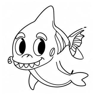 Baby Shark Halloween Coloring Page 5122-4108