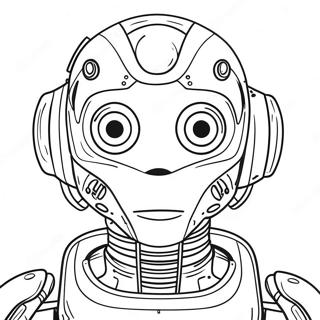 Futuristic Robot Coloring Page 51245-42679