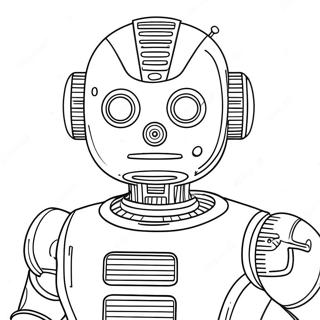 Futuristic Robot Coloring Page 51245-42680