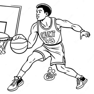 Slam Dunk Basketball Player Coloring Page 51254-42691