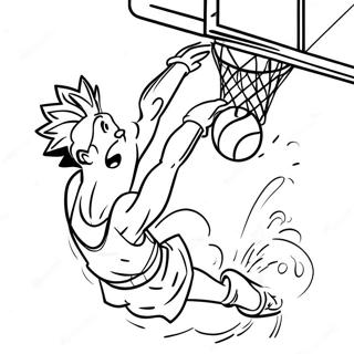 Exciting Slam Dunk Action Coloring Page 51255-42693