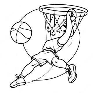 Exciting Slam Dunk Action Coloring Page 51255-42694