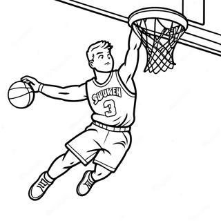 Exciting Slam Dunk Action Coloring Page 51255-42695