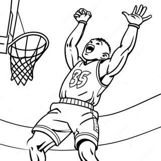 Exciting Slam Dunk Action Coloring Page 51255-42696