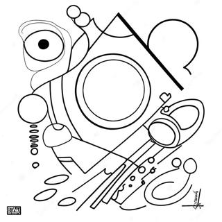 Kandinsky Abstract Art Coloring Page 51264-42702