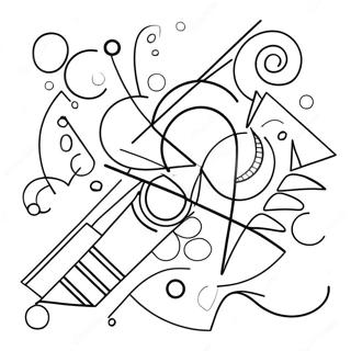 Kandinsky Abstract Art Coloring Page 51264-42704