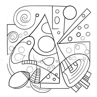 Kandinsky Geometric Shapes Coloring Page 51265-42705