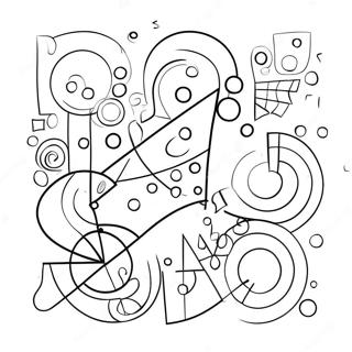 Kandinsky Geometric Shapes Coloring Page 51265-42707