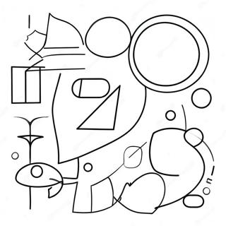 Kandinsky Geometric Shapes Coloring Page 51265-42708