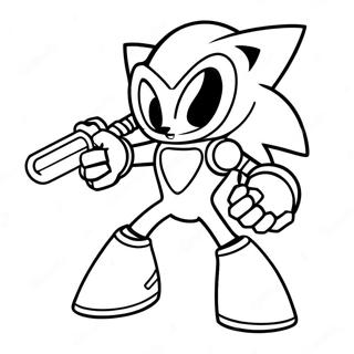 Metal Sonic In Action Coloring Page 512-412