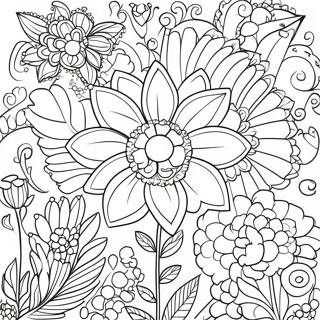 Elegant Flower Border Coloring Page 51315-42736