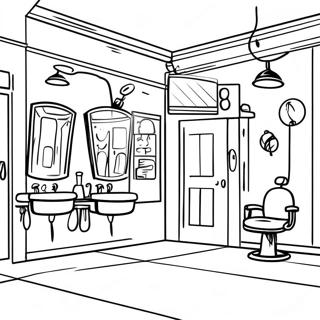 Barber Shop Coloring Page 51324-42742